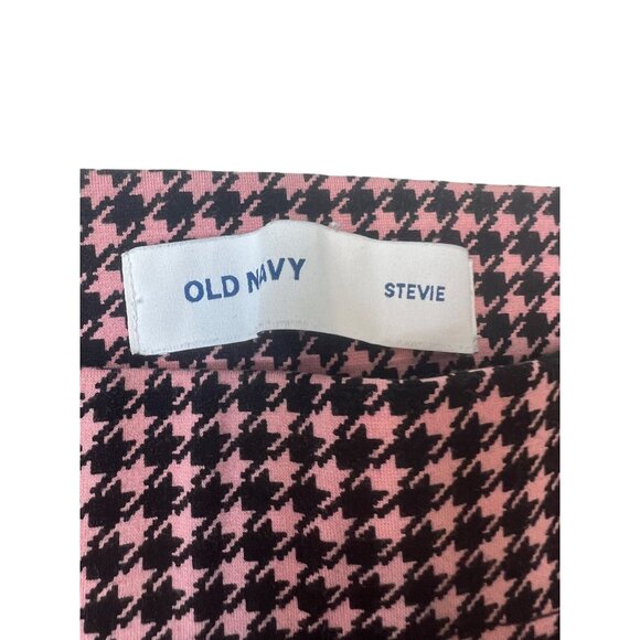 Womens Old Navy Pink and Black Checkered Stevie Leggings Ladies Size Small - Picture 3 of 9